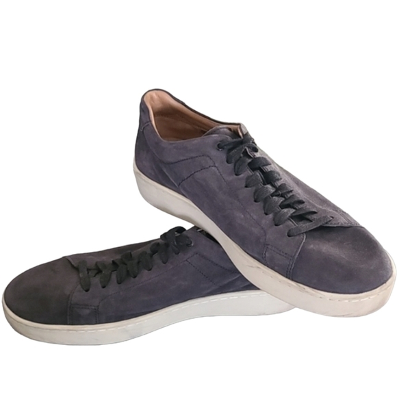 VINCE Slater Graphite Black Suede Leather Minimalist Dress Sneakers 45 11 - Picture 14 of 16